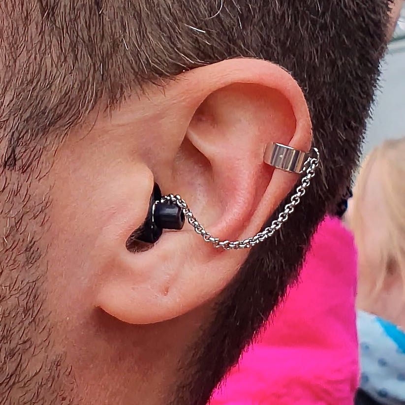 SILVER CUFF HEARRINGS